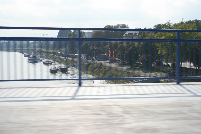 Anleger der Weissen Flotte von der Kennedy Brücke aus, 