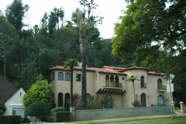 A Villa on the way driving up to Griffith park, 