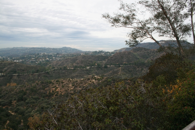 Looking West in Griffith Park, The Hollywood sign  on the far right, and somewhere behind Beverly Hills should be the Sea