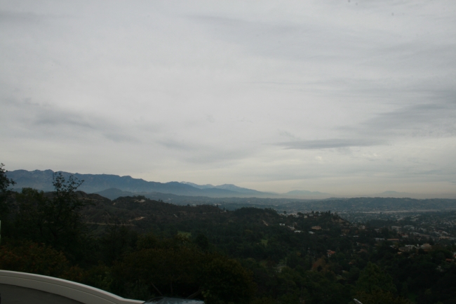 Looking East from the Observatory, the balcony view of the Grifith park Observatory