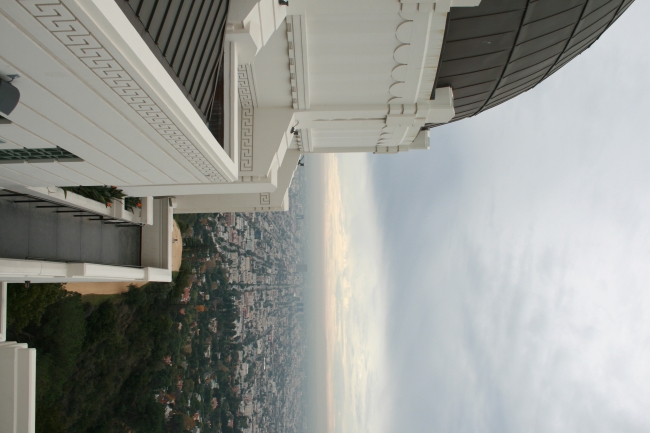 On the western end of the Observatory, looking south over the city of Los Angeles, 