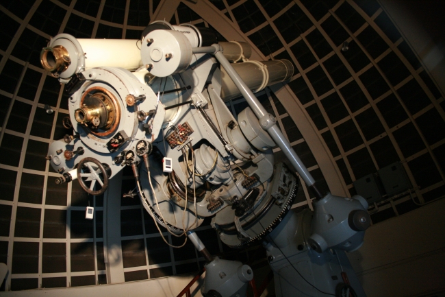 The big Telescope in one of the domes of Griffith Park Observatory, 