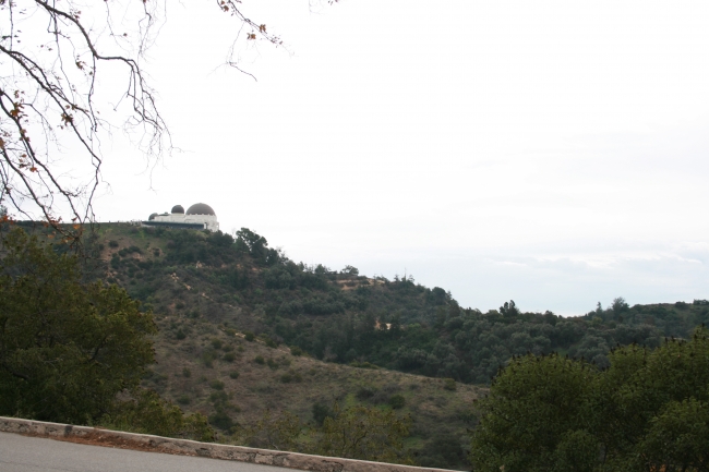 Griffith Park Observatory seen from a distance, 