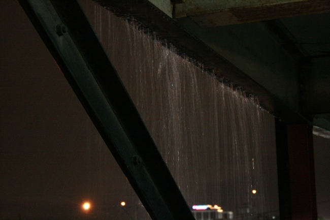 More heavy rain, at night