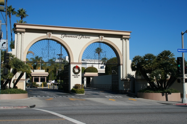 Paramount Pictures Lot, Melrose Gate, This is what you see from Melrose Avenue when driving by the lot