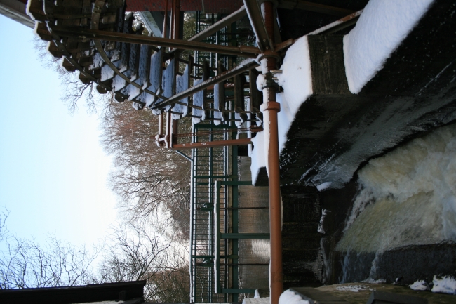 Zufluss der Mühle, am Mühlrad