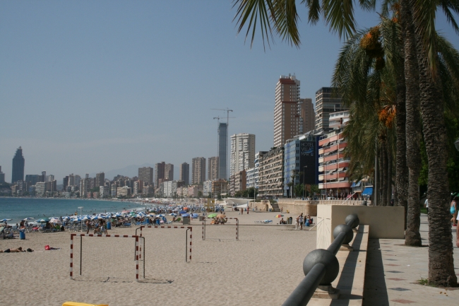 Brüstung und Strand im Parc d'Elx, 