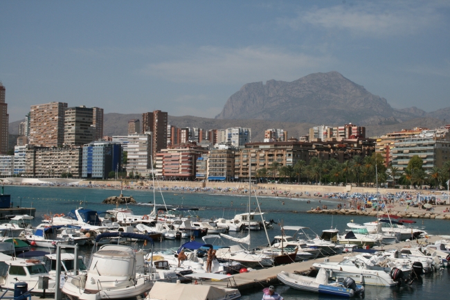 Parc d'Elx and Hotels as seen from the harbour, 