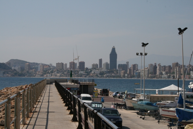 Harbour dam of the port of Benidorm, 