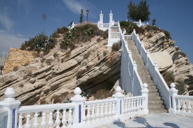 Looking up the stairs of the Benidorm lookout, 