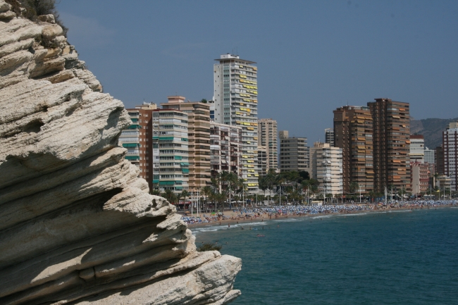 Levante promenade and a rock of the castel, 