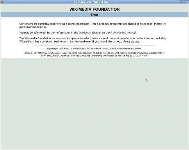 wikipedia foundation error, 