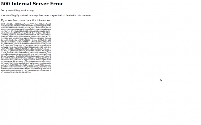 YouTube error 500, 