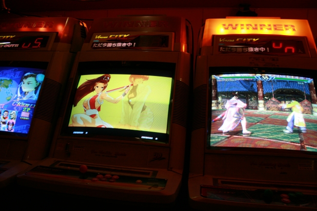 Sega cabinets, at Trocadero Arcade