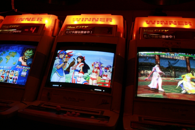 Sega cabinets, at Trocadero Arcade