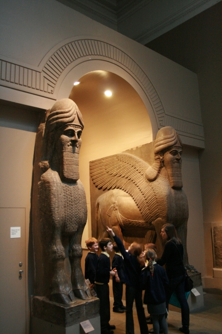 Old entrance portal at the British Museum, 