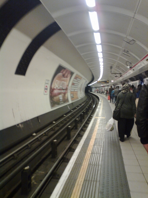 Looking along the tracks, 