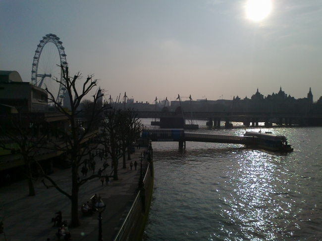The London Eye, Southbank, from the bridge near IMAX
