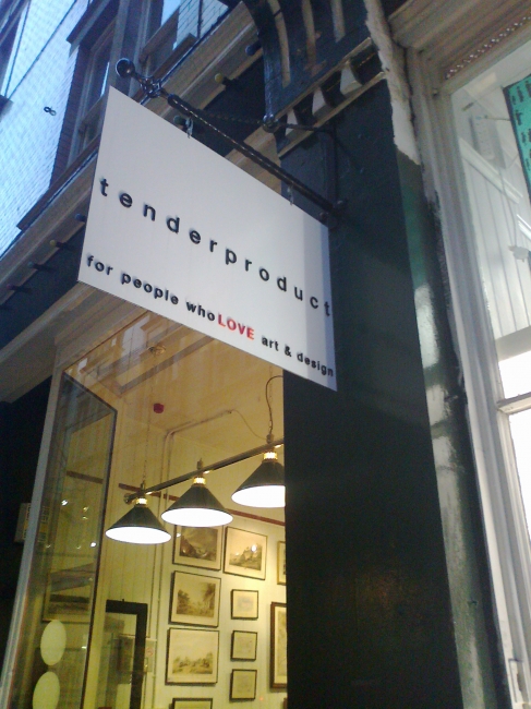 tenderproduct window, "for people who love art & design"