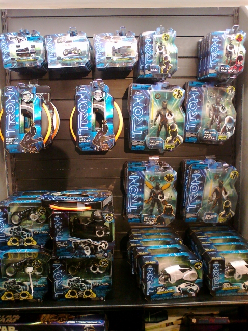 Disney gearing of for the release of TRON Legacy 3D, piling up toys, this at M&S