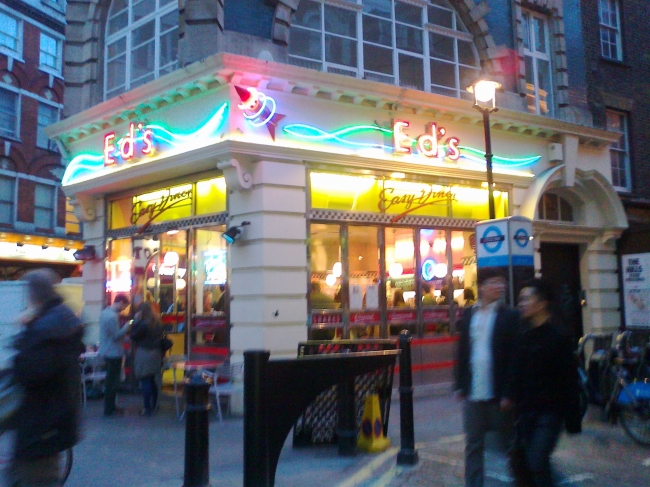 Ed's Diner, best burgers and shakes in London's Westend
