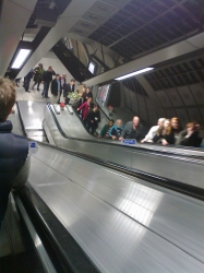 Tube escalators