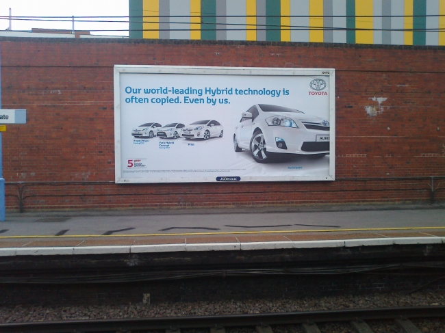 Toyota ad: "Our world-leading Hybrid technology is often copied...", 