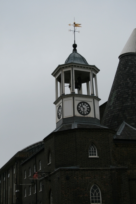 3 Mills tower detail, the clock tower of the 3 Mills main building