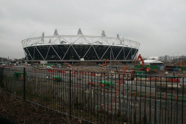 The future Olympic bowl, the main arena and stadium of London 2012, 