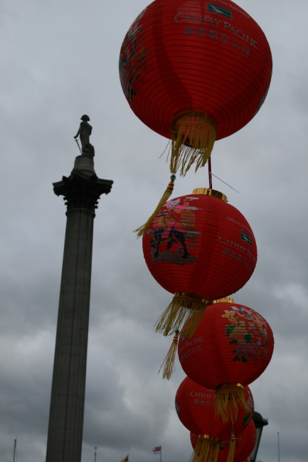 Red lanterns, Chinese New Year event at Trafalgar