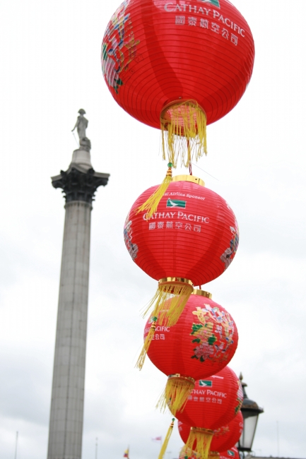 even lighter Lanterns, at Chinese new Year, Cathay Pacific sponsored