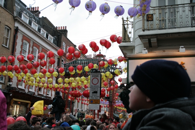 Lanterns above the street, 