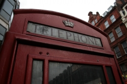 Red phone booth