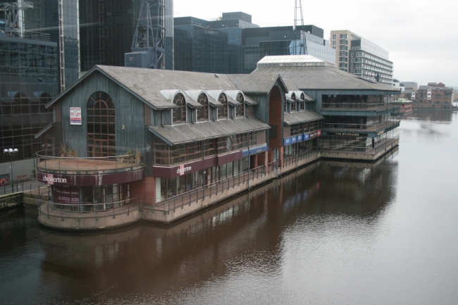 Old building, as seen from the elevated DLR station