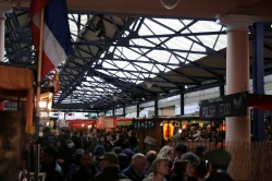 Busy market hall at Gr...