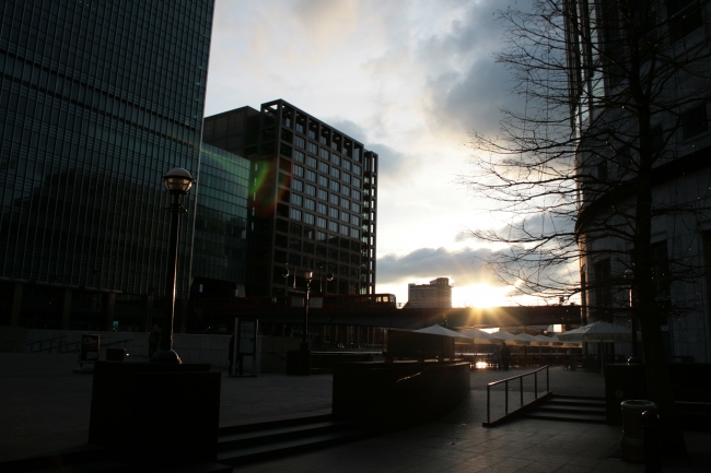 Sunset at finace plaza, 