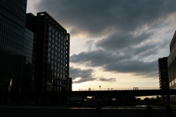 Sky over Canary Wharf