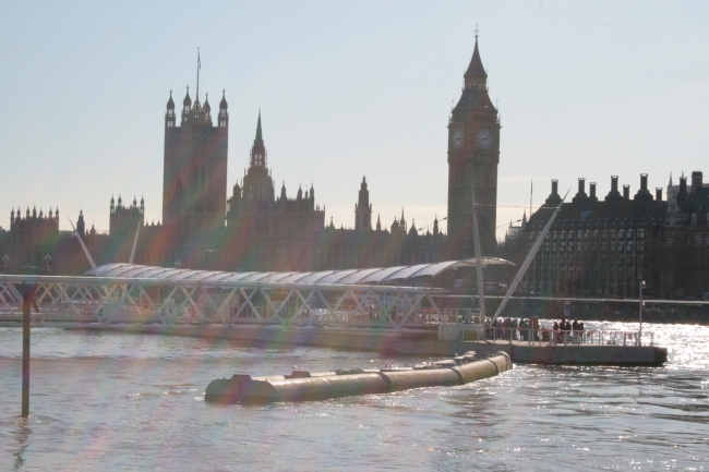 washed out Houses of Parliament and Big Ben, 