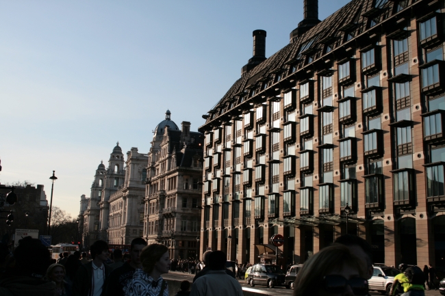 Portcullis house, where the Tube entry Westminster Station is