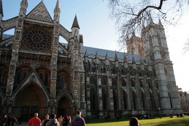 Westminster Abbey, as seen from the lawn in front of St. Margaret's Church