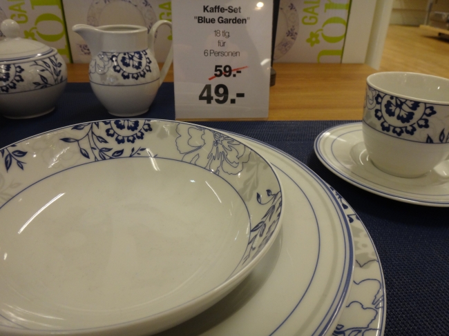 Galeria Kaufhof Kaffe Set "Blue Garden", 