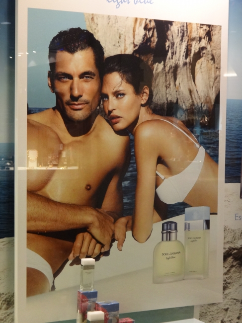 Dolce & Gabbana "Light Blue" window poster, with a mediterranean  mood