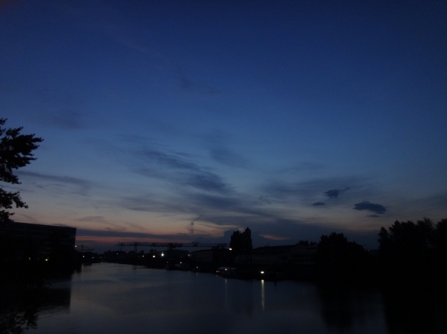 Night Sky behind Hyatt, looking South, 