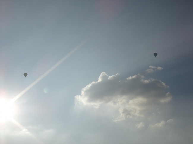 Two balloons, Zwei Heißluftballons