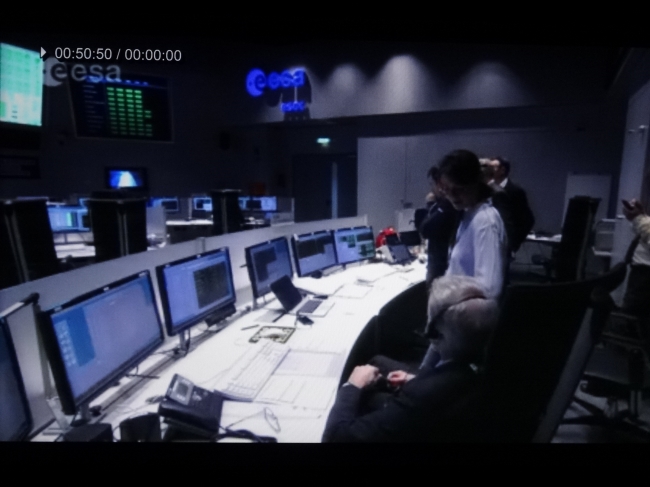 ESA TV, Philiae being landet on comet, 