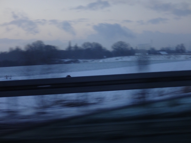 Snowy fields, Autobahn