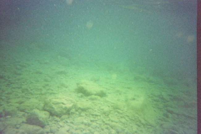 Underwater, an underwater 35mm film pocket camera; mediterranean sea