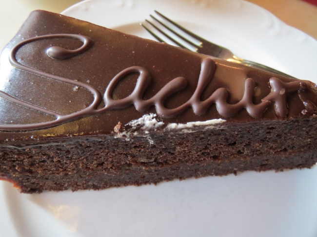 Sacher Torte, at some cafe