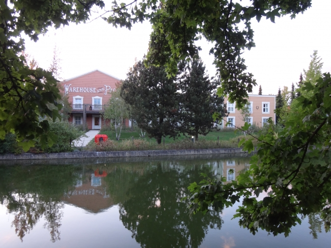 Warehouse and river, 