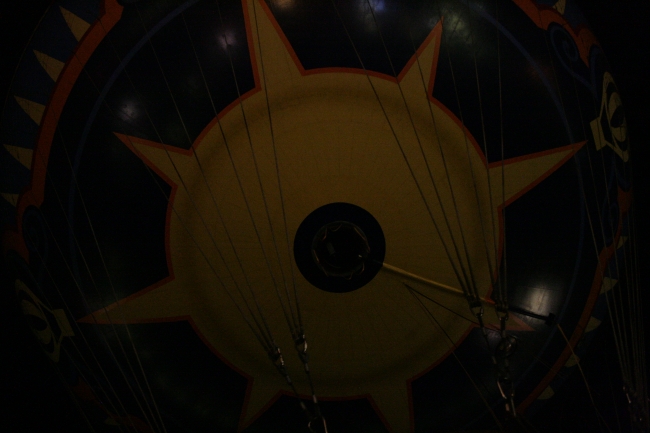 The balloon detail, as seen from below, 
